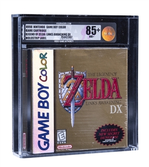 1998 Nintendo Game Boy Color (USA) "Legend of Zelda: Links Awakening DX" Holofoil (First Production) Sealed Video Game - VGA NM+ 85+